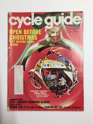 Vintage December 1973 Cycle Guide Magazine Open Before Christmas Gift Buyers' Gu