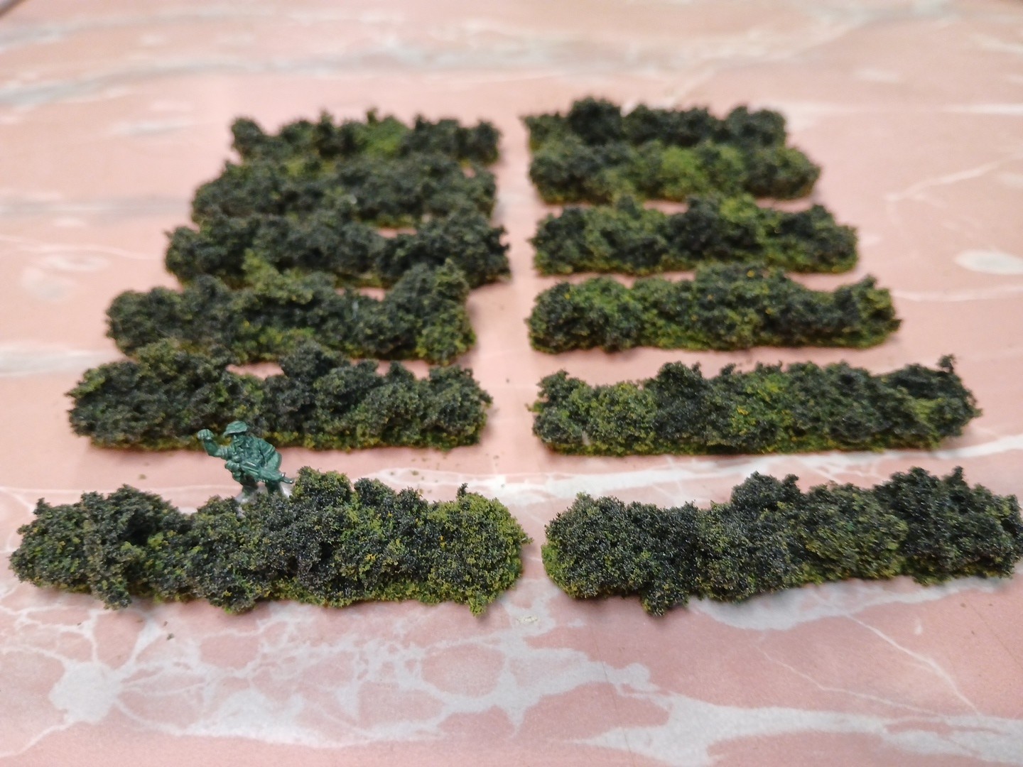 30" Landscape Model Wild Hedge wargaming scenery terrain 12 Pieces 