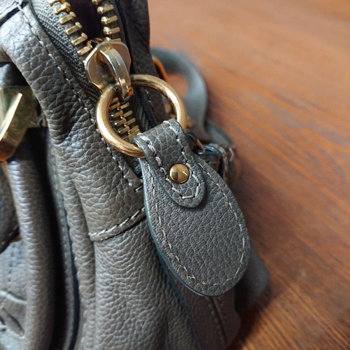 【Eccellente】CHLOE Paraty 2 vie pelle piccola cachi scuro borsa a mano tracolla tote bag - Foto 23 di 24