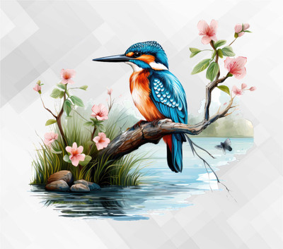 Frühling Gemeiner Eisvogel Vogel Wand Vinyl Aufkleber Sticker to191