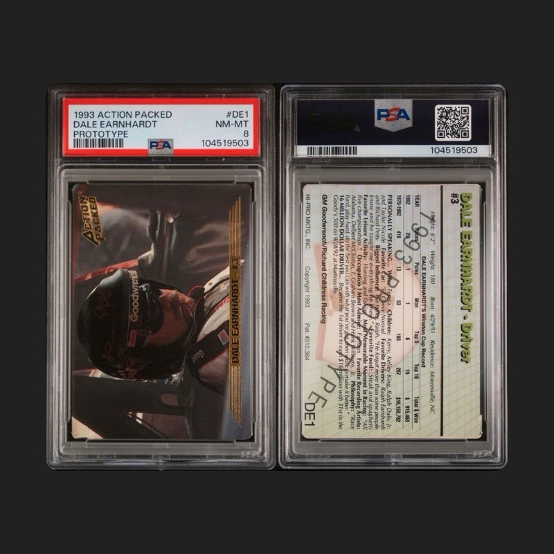 Dale Earnhardt RARE 1993 Action Packed #DE1, Prototype PSA 8