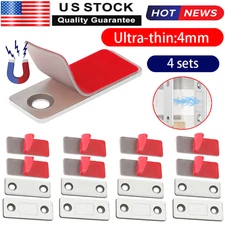 4 X Strong Magnetic Door Closer Cabinet Catch Latch Cupboard Ultra Thin Closures