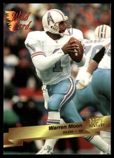 Warren Moon 1993 Wild Card #130 Oilers NFL READ FREE SHIPPING AutographDen