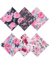 6PCS Thickened Microfiber Eyeglass Cleaning Cloths, 6PCS, Multi-colored Peony