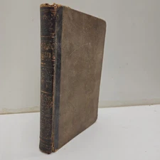 Antique 1855 Playfair's Elements of Euclid Geometry Trigonometry Textbook