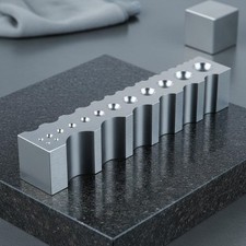 Schmuckformblock aus Stahl pr&auml;zise Schmiedeblock mit Rundmulden rostfrei