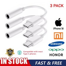 USB-C Type C to 3.5mm AUX Headphone Jack Adapter Lot For iPhone 16/Android Phone