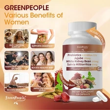 Women PH Balance W/ Probiotics Digestive, Vaginal, Urinary Health 120 Caps