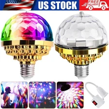 2 Set Color Rotating Magic Ball Lights LED Plug-in Disco Ball Lights Party Bulbs