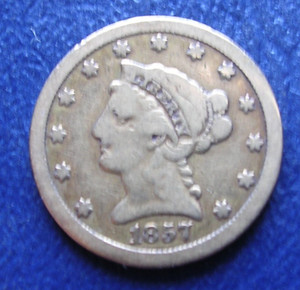 1857-S $2.50 GOLD LIBERTY HEAD