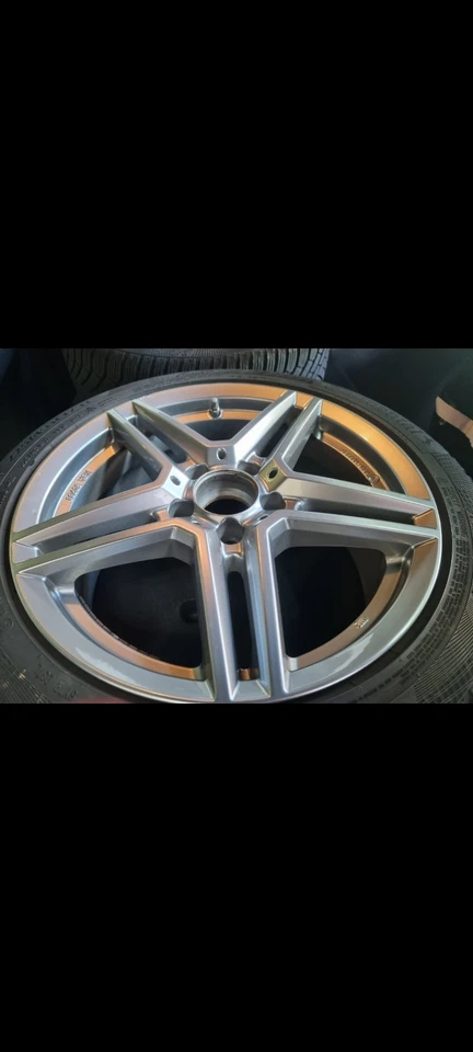 4x Alufelgen 7,5x17 5/112 52,5 METAL-GREY RIAL mit WR 225/45R CONTINENTAL TS-860 - Bild 4 von 4