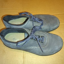 SAS Walk Easy Shoes Womens Size 10W Gray Leather Comfort Walking Lace Up