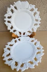 Antique 1903 Americana Collection Westmoreland Milk Glass 2 Plates Flags Stars ✓
