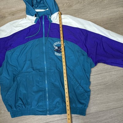 Vintage Apex One NBA Charlotte Hornets 1990's Windbreaker Zip