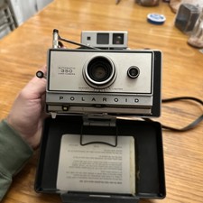 Vintage Polaroid Automatic 350 Land Camera - Buttons Working, Untested w/ Film