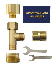 Universal Bidet T Adapter for Any Brand Bidet Hose, All-in-One Solution fit T...