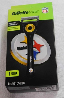 Gillette Labs Steelers Men's Razor Handle with Cartridge NEW SEALED NFL