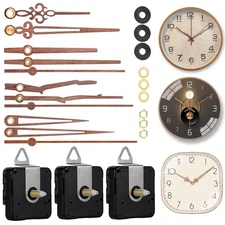 3 Pieces Quartz Clock Mechanism Replacement Kit Long and Short Shaft Length w...