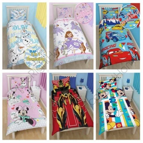 KIDS SINGLE DUVET COVER SETS - ANIMALS BOYS GIRLS - Image 2 of 2