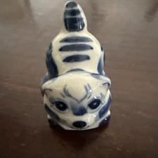 Gjel Fabrik Keramik kleines Kätzchen Hand bemalt Gzhel