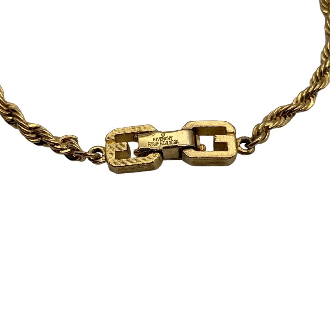 GIVENCHY Gold Bracelet Rope Chain 18cm Gold Plated Jewelry Item Vintage thumbnail 2