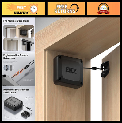 Retractable Automatic Door Closer for Sliding Glass & Screen Doors - Easy Instal