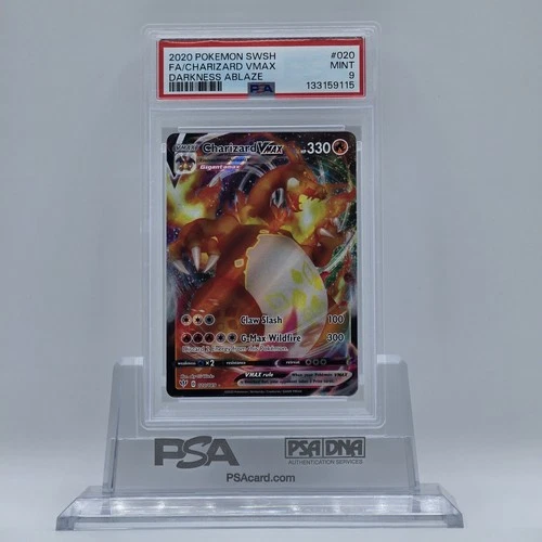 2022 Pokemon SWSH Darkness Ablaze #020 Full Art Charizard VMAX PSA 9