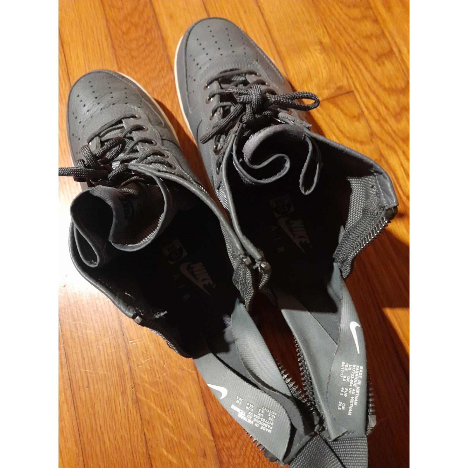 Nike SF Air Force 1 Mid Grey Streetwear Sneakers Sz 10.5 Preowned  thumbnail 8