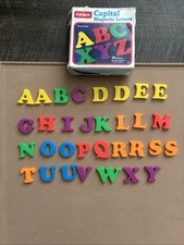 Playskool Capital Magnetic Letters  Box Vintage 1984 INCOMPLETE