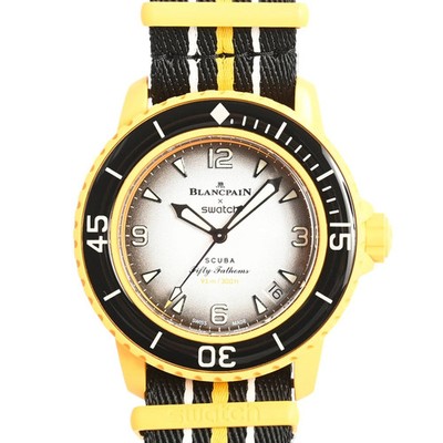 Used Swatch Scuba Fifty Fathoms Collection Pacific Ocean Men's Wrist Watch