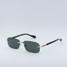 GUCCI GG1221S 001 Gold/Black/Grey 56-16-140 Sunglasses New Authentic