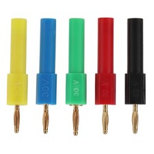 5Pcs Male To Female Banana Plug 2mm To 4mm PA Brass Bananas Plugs Adapter For Au
