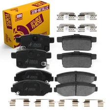Front & Rear Semi-Metallic Disc Brake Pad Set Fits 2008-2017 Honda Accord