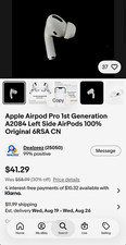 Apple AirPods Pro 1st Gen Left Single Earbud White A2084 Wireless Bluetooth