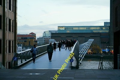 Photo A2 Millennium Bridge London Seen with Tate Modern in the backgroun c2015