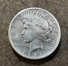 1921 Peace United States Silver Dollar Coin, High Relief Design - No Reserve
