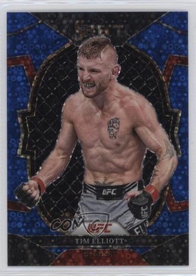 2023 Panini Select UFC Concourse H2 Blue Disco Prizm 13/49 Tim Elliott #63 nd3