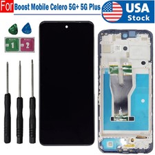 For Boost Mobile Celero 5G Plus 2023 LCD Display Touch Screen Digitizer Frame