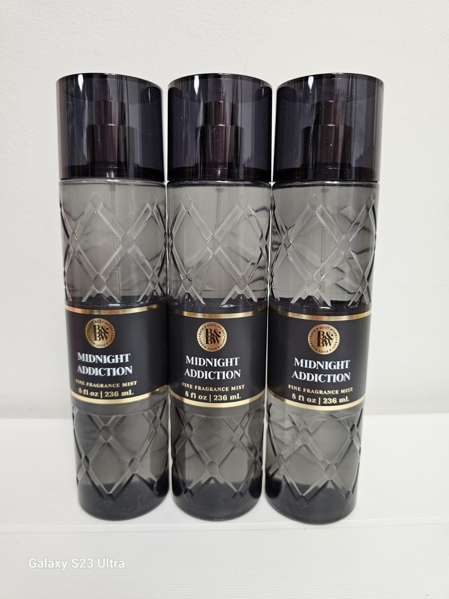 3pc Bath & Body Works Midnight Addiction Fine Fragrance Mist Spray