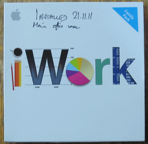 iWork v9.0.3 Family Pack Mac OS 10.4.11 10.5.6+ MB943Z/A genuine software - Picture 1 of 3