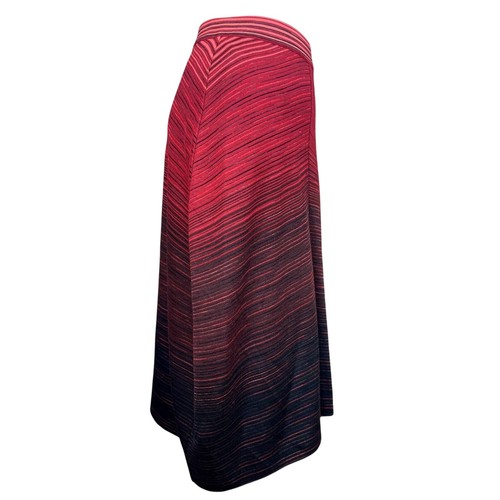 Vintage M MISSONI Womens Wool Stretch Skirt (40) (4) Red Italy Elastic Waist Y2K - Picture 2 of 7
