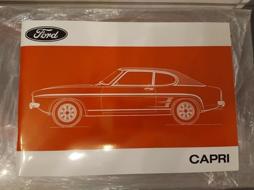 Ford Capri Mk1 1/2 owners handbook. Year 1972 (only UK models). Mint condition. - Imagen 1 de 4
