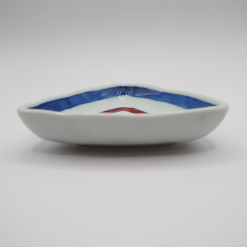 Plate Arita ware Kisengama Triangle Japanese pottery L11.5cm - Picture 2 of 8