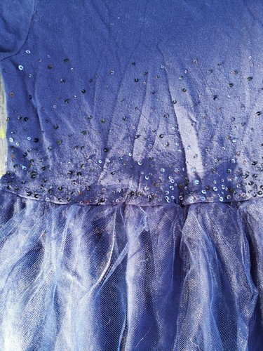 Crewcuts ~ Navy Blue Holiday Tulle Sequin Dress ~ Size 6 - Picture 2 of 6