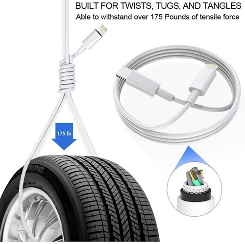 3-Pack For 12 Mini 11 Pro Max PD Fast Charger Cord 3FT 6FT USB C to iPhone Cable - Picture 5 of 11