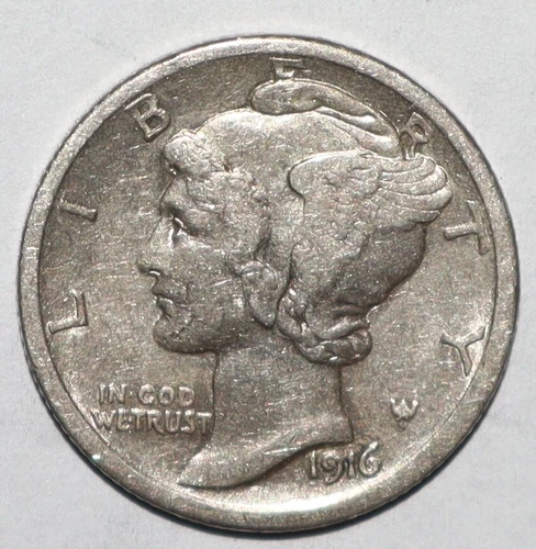 1916 Mercury Dime XF (X185)