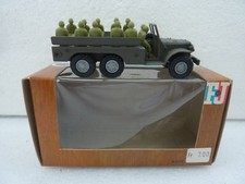 FRANCE JOUET FJ MILITAIRE DODGE TRANSPORT DE TROUPES KAKI + BOITE D ORIGINE
