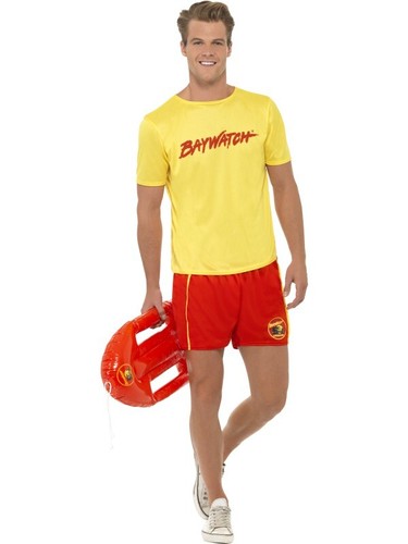 Mens Adult Baywatch Costume Lifeguard 