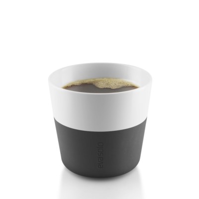Eva Solo 2 Lungo-Becher - schwarz - 230ml - Porzellan/Silikon - Kaffeebecher