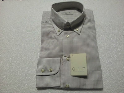 CIT Men's Shirts with Pocket 100% Cotton Made IN Italy Regular Fit
